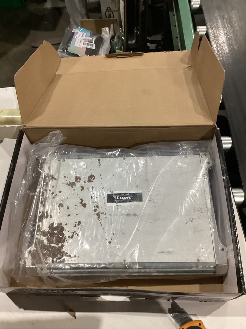 Condition photo showing As Is for Pyramid 2 Channel Car Stereo Amplifier - 5000W High Power 2-Channel Bridgeable Audio Sound Auto Small Speaker Amp Box w/MOSFET, Crossover, Bass Boost Control, Silver Plated RCA Input Output - PB3818