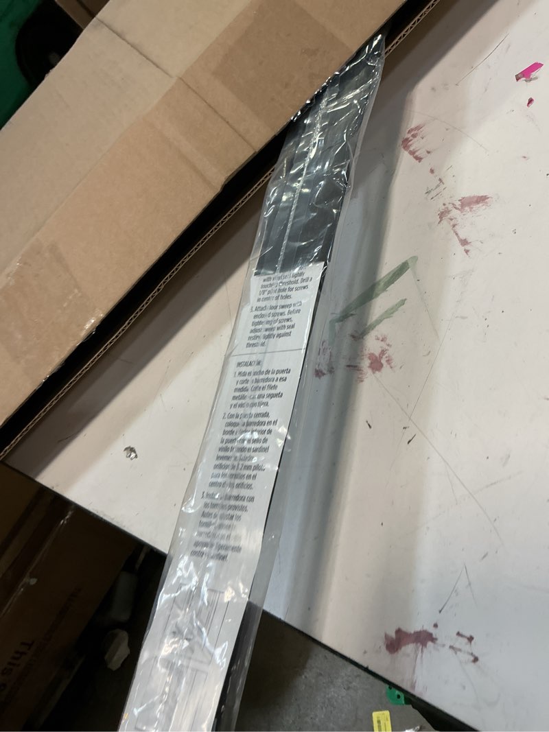 Condition photo showing New/Like New for m-d building products 05652 all-season door sweep, heavy duty aluminum and vinyl, ideal for residential & commercial use, easy installation, ensure comfort and save energy (36 inch, bronze) 36 inch ( bronze )