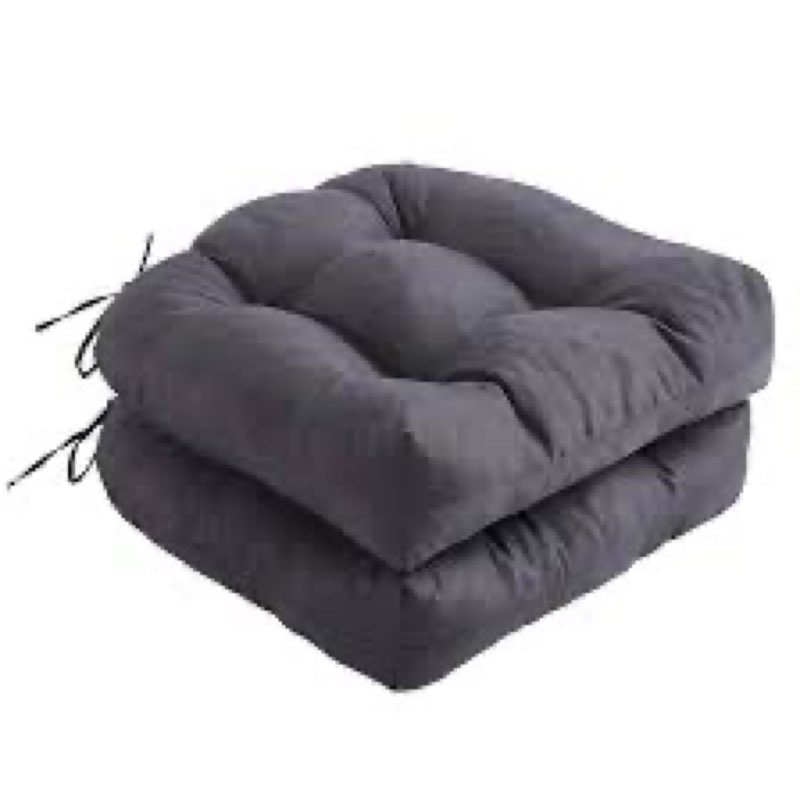 IPYNBAP Outdoor Chair Cushions Set of 2, Patio Chair Cushions with Ties,19x19+5” Tufted Outdoor Seat