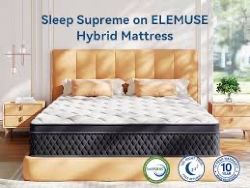 Full Size Mattress, 10 Inch Hybrid Full Mattress in a Box with Memory Foam and Pocket Spring for Spi