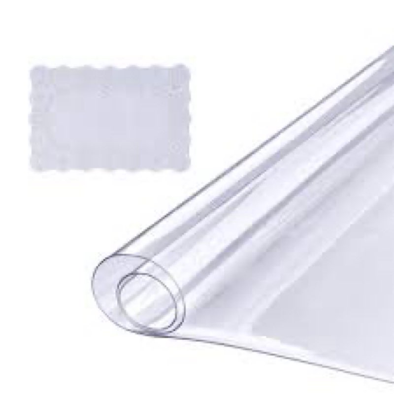 Clear Table Cover Protector . Nature Table Cover 1.5 mm Thick PVC Plastic Tablecloth