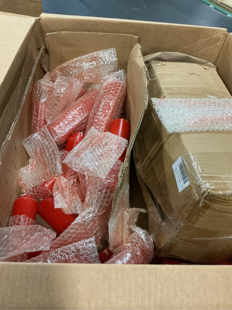Condition photo showing As Is for 36 pcs red pillar candles bulk set?hurricane candles?3 different lengths (12 each)?dripless unscented smokeless?gives you a better atmosphere when organizing wedding or event party. red 36