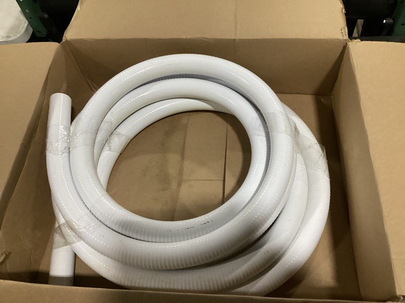 Condition photo showing As Is for flexible pvc spa hose for cold plunge or ice baths, 3/4" schedule 40 white tubing (12 foot)