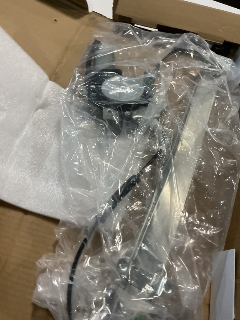 Condition photo showing New/Like New for front right passenger side power window regulator with motor replacement for nissan frontier xterra 2005 2006 2007 2008 2009 2010 2011 2012 2013 2014 2015 2016 2017 2018 2019 2020 2021, 2-pin 741-349 front passenger side