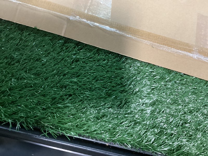 Condition photo showing Good Condition for Artificial Grass Puppy Pee Pad for Dogs and Small Pets - 20x30 Inch, Reusable 3-Layer Turf Pads for Dogs with Tray - Indoor and Outdoor Fake Grass Potty Pet Supplies by PETMAKER