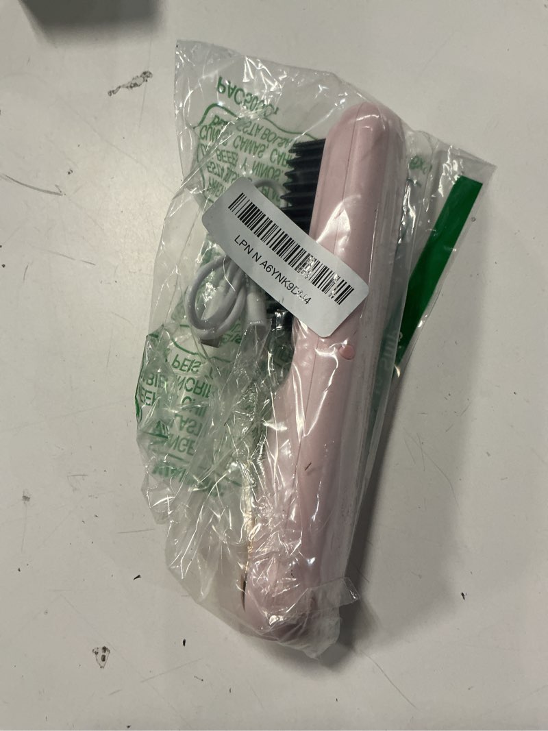 Condition photo showing Good Condition for Go Brush Pro 2026 Straight Hair Brush 300 Million Negative ions Portable Cordless Straight Hair combsuitable for Women, 4-Temperature Fast Heating MCH Ceramic Coating is Smooth (Pink)