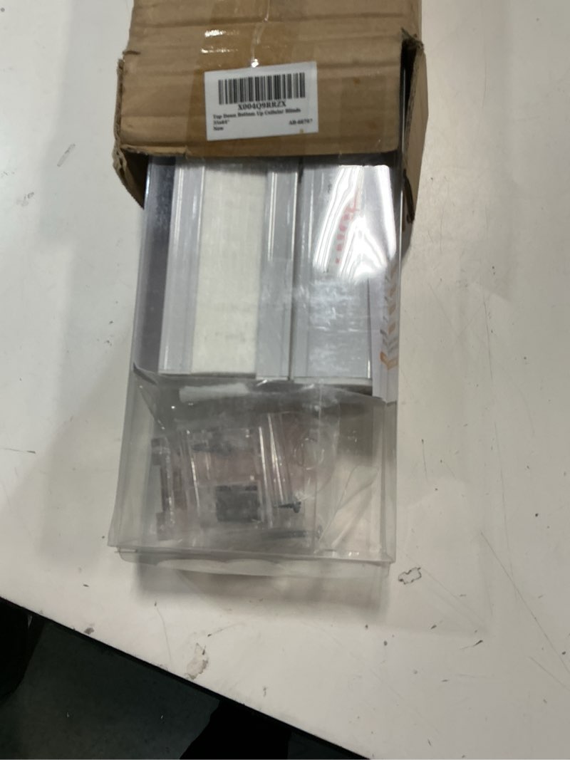 Condition photo showing Good Condition for sunfree top down bottom up cellular blinds,cellular shades blackout, honeycomb window shade for windows, 35" w x 64" h, white(light filtering)