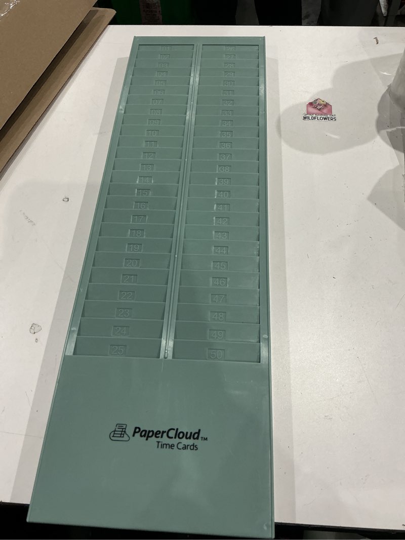 upunch time card rack with 50 slots