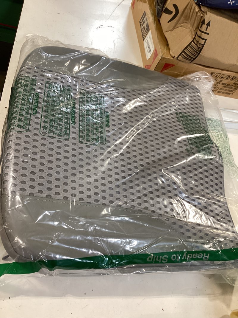 Condition photo showing As Is for lofty aim car seat cushion, car seat pillow, automotive cushion | memory foam car seat cushion for long driving, butt pillow for pain relief, driver seat cushion for car, truck, office, gray gray pu leather & mesh