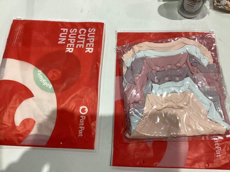 Condition photo showing New/Like New for PATPAT Modal Baby Bodysuits Summer Cool - Morandi Short Sleeve for Boys and Girls - Newborn Infant Unisex Clothes - 4 Pack 12-18 Months Blush/Rose/Coral/White