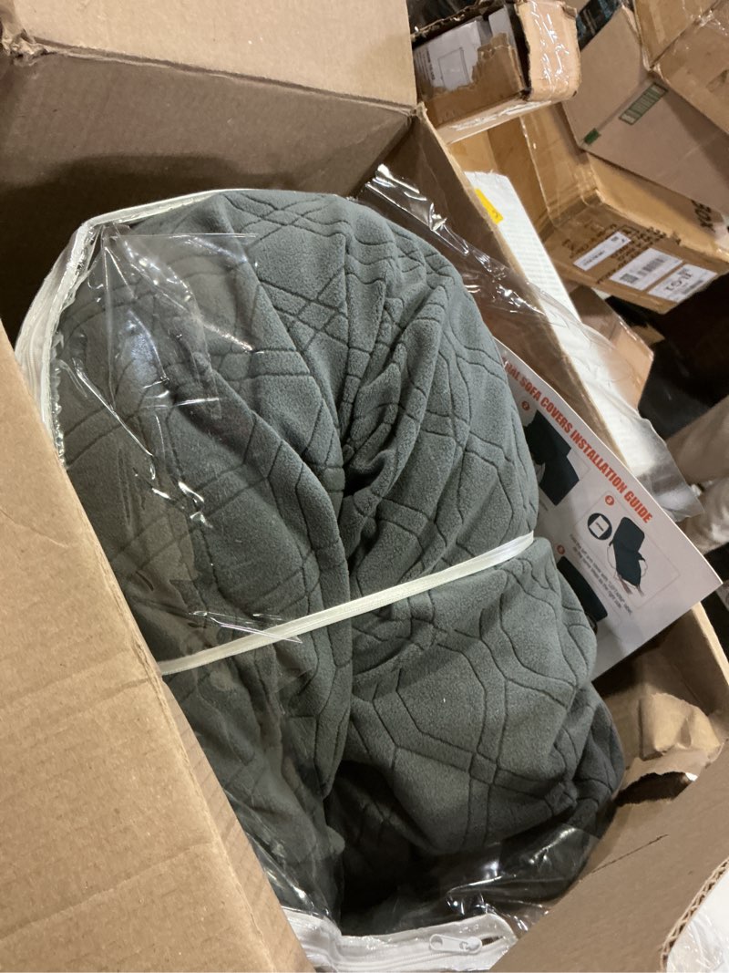 Condition photo showing Good Condition for VANSOFY Extra Large Reclining Sectional Couch Covers, Washable 5-Piece Sofa Covers for L Shape Sectional Sofa Corner Seater, Thick, Soft Sofa Slipcovers (5 Seat Recliner Cover,Charcoal Gray)