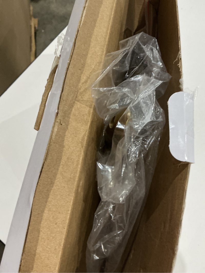 Condition photo showing As Is for shower squeegee set, 14-inch stainless steel squeegee, all-purpose squeegee for bathroom, shower doors, mirrors, tiles, and car windows - 100% streak free, includes shower door hook and adhesive hook gold 14-inch