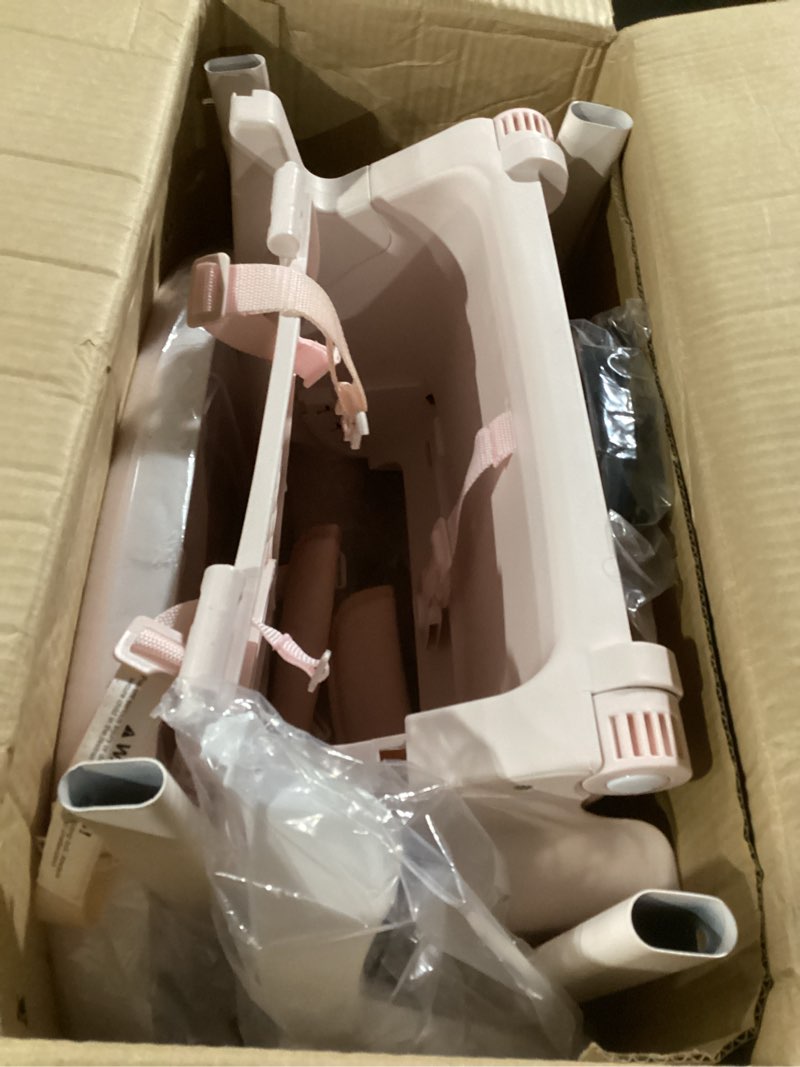 Condition photo showing Good Condition for little folks by delta children 2-in-1 slimfold high chair for babies and toddlers, pink
