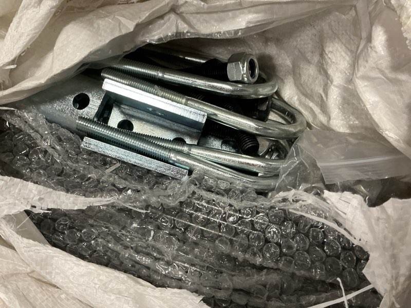 Condition photo showing Good Condition for trailer leaf spring kit 3500lb single trailer axle 4 leaf spring kit with u-bolt kit & single trailer axle hanger kit