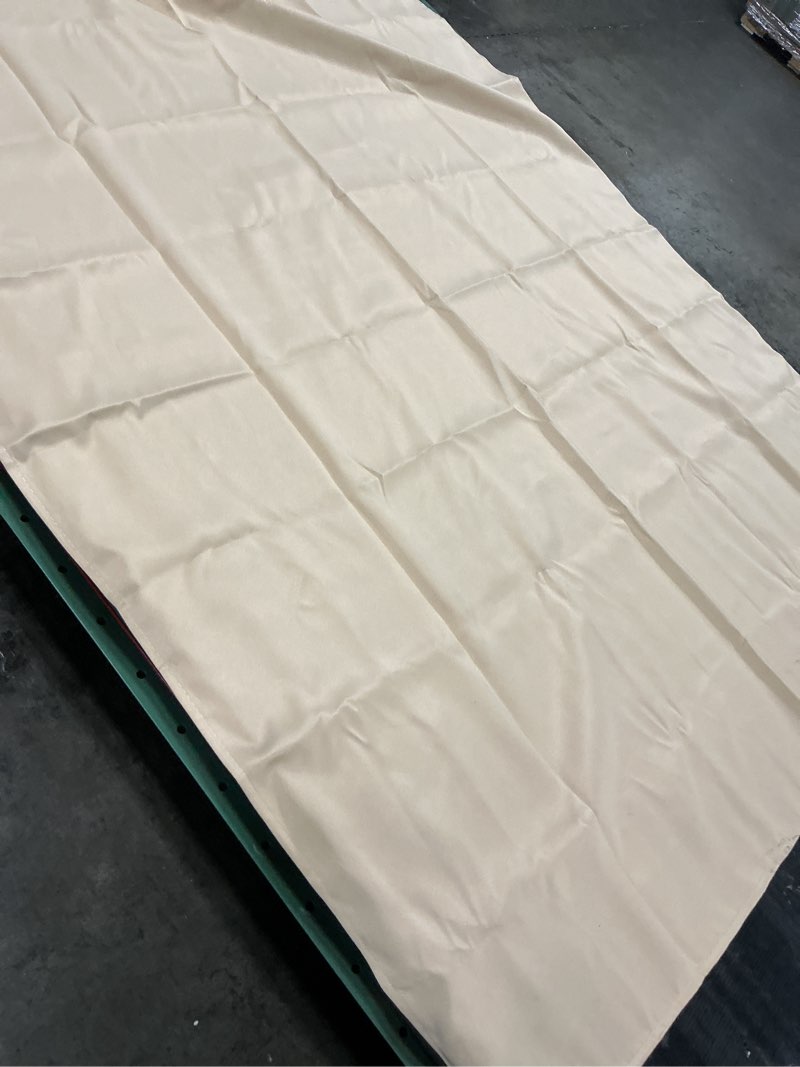 Condition photo showing Good Condition for set of 2 beige blackout curtain panels 52”x63”