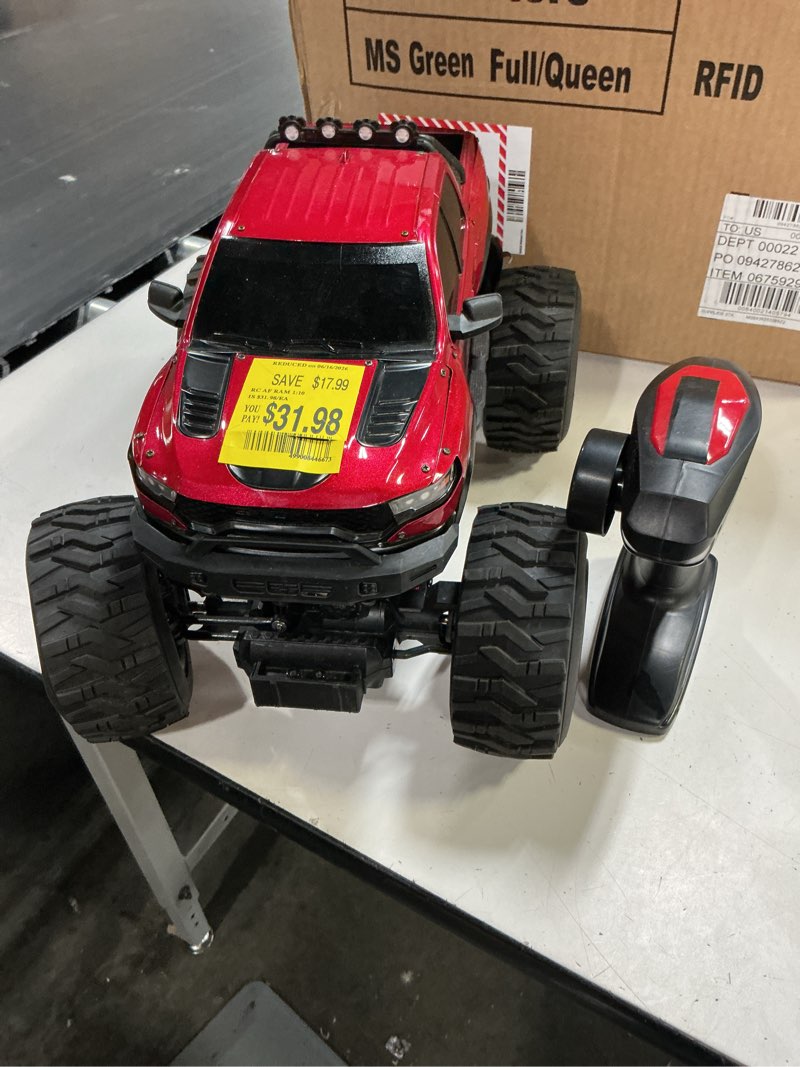Condition photo showing As Is for adventure force 1:10 ram truck radio controlled