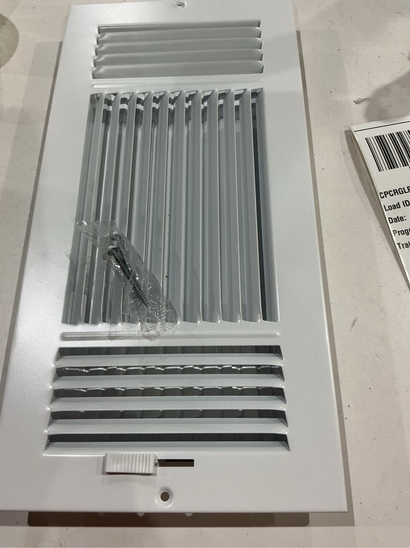 Condition photo showing Good Condition for reliabilt 14-in x 6-in 3-way steel white sidewall/ceiling register item #64265 | model #5131406wh