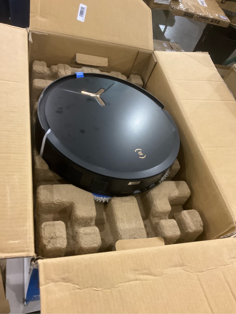 Condition photo showing As Is for ECOVACS DEEBOT T50 MAX PRO Omni Robot Vacuum and Mop, 18,500Pa Blast Suction, 18mm Auto-Lift, ZeroTangle &TruEdge 2.0, AIVI 3.0 Obstacle Avoidance, Auto Hot Water Mop Wash/Dry/Refill, Self-Emptying