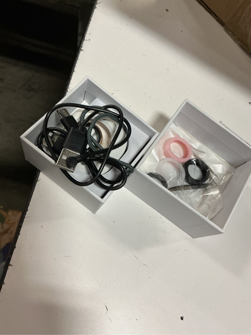 Condition photo showing Good Condition for smart ring for women & men, health tracker ring with heart rate, blood oxygen,blood pressure, ip68 waterproof fitness ring, sleep tracker for iphone and android, no app fee (rose gold, 7#) rose gold 7#