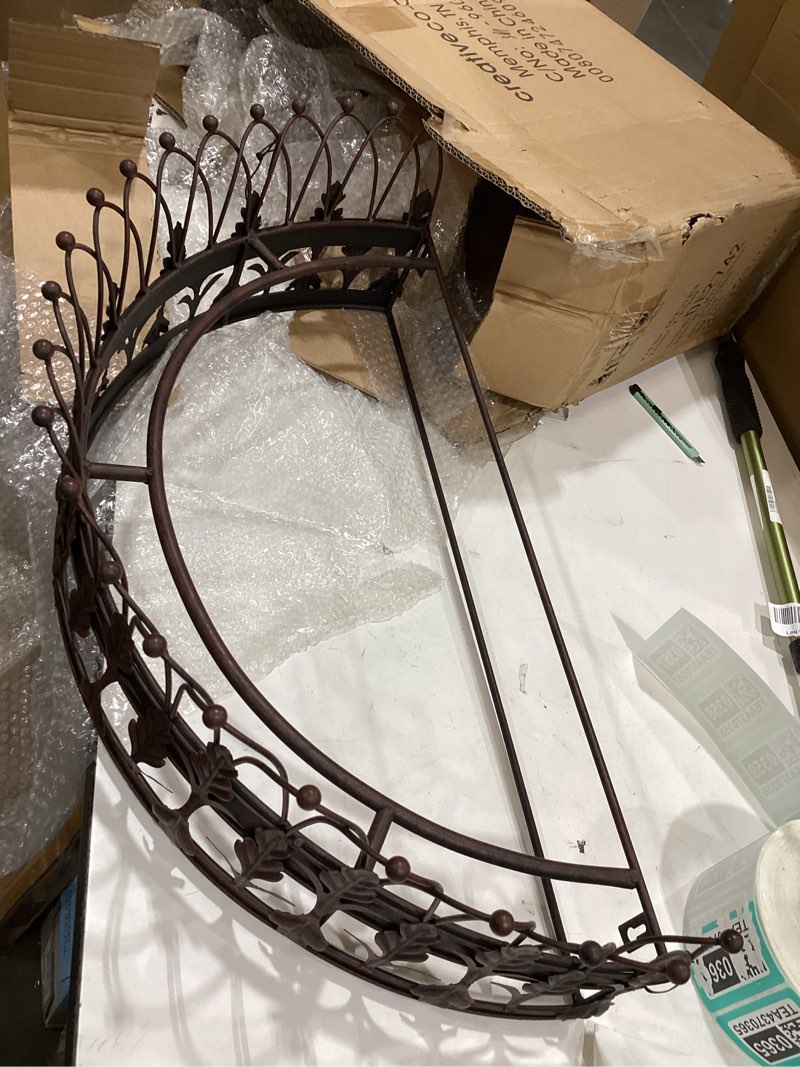Condition photo showing Good Condition for creative co-op metal curtain crown rust