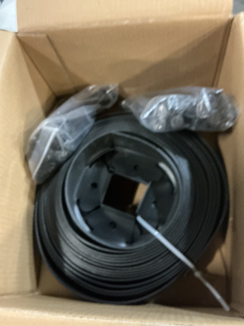Condition photo showing New/Like New for 2-inch x 66 ft landscape edging border with 100 spikes, no dig garden border edging kit, plastic edging border flexible for garden flower beds lawn yard paver pathway (black) 2 in x 66 ft black