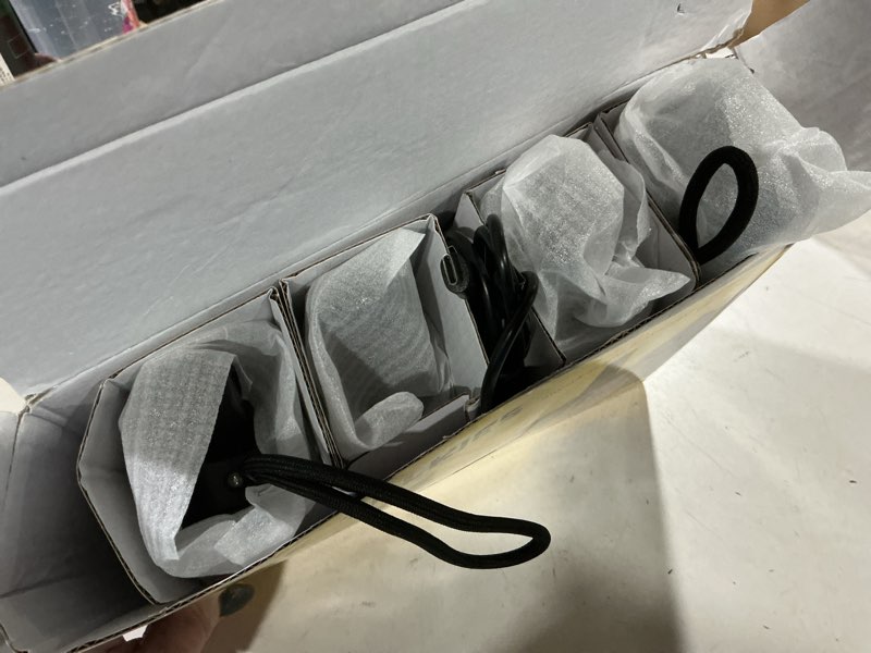 Condition photo showing As Is for wishouse k15 walkie talkies long range for adults, rechargeable two-way radios 4 pack, 2w frs, 22 channels, usb-c, flashlight, noaa/sos, quick pair, for camping & hunting, emergency use blue green orange yellow