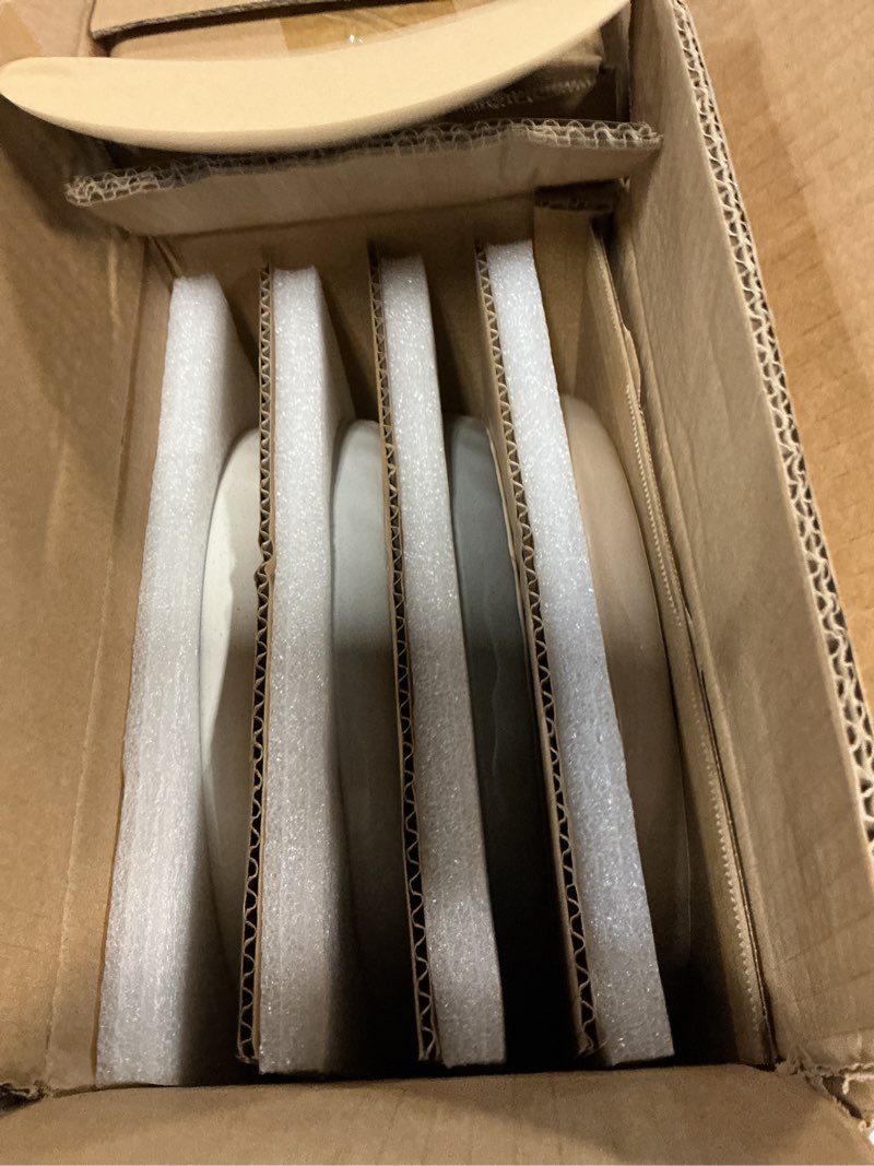 Condition photo showing New/Like New for famiware mars plates and bowls set, 12 pieces dinnerware sets, dishes set for 4, multi-color multicolor set(12pcs)