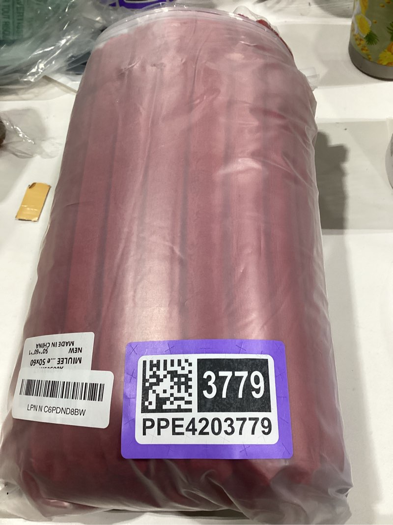 Condition photo showing Good Condition for miulee fleece throw blanket for couch 300gsm super soft lightweight plush striped, burgundy red warm cozy breathable ribbed blanket for bed/sofa, throw size 50"x60" 50"x60" burgundy red