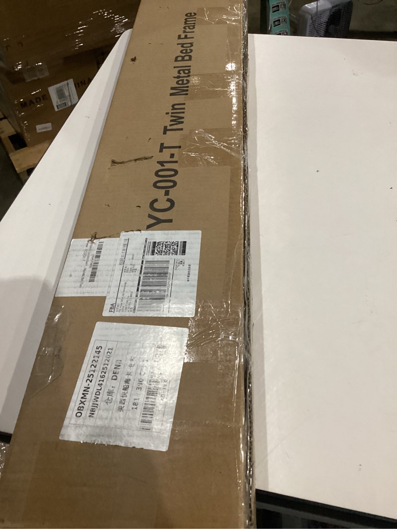 Condition photo showing Good Condition for Twin Metal Bed Frame, 7 Inch Low Heavy Duty Platform Bed Frames Queen Size for Box Spring and Mattress, Easy Assembly, Noise-Free, Adjustable, Black