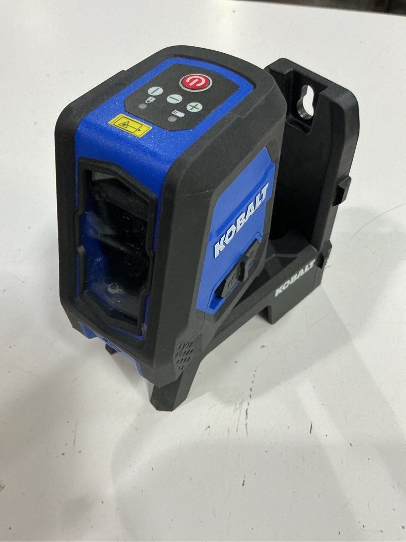 Condition photo showing As Is for kobalt 100-ft green self-leveling cross-line laser level