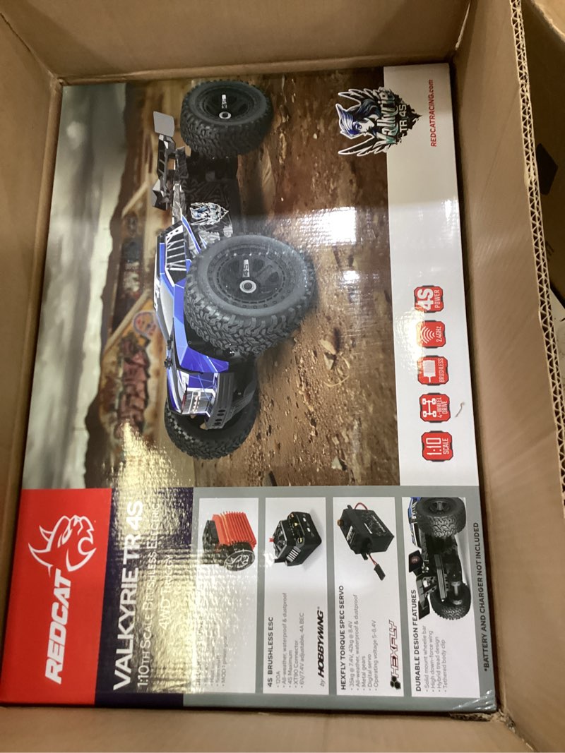 Condition photo showing Good Condition for Redcat Racing Valkyrie TR 1/10 Scale 4S Brushless RC Offroad Truggy – High Speed Electric RC Truggy with 3670 1950KV Motor, 120A ESC, 2.4GHz Radio, RTR Remote Control Car, LiPo Ready