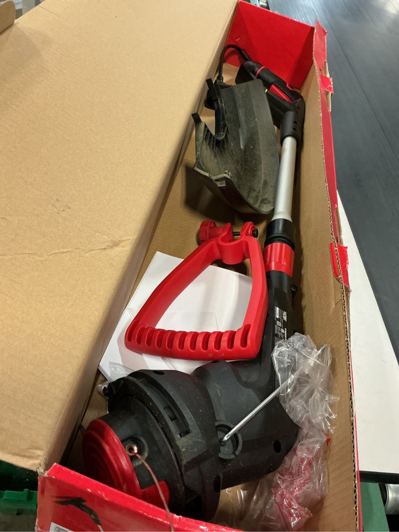 Condition photo showing As Is for hyper tough 13" 4.6-amp electric corded string trimmer