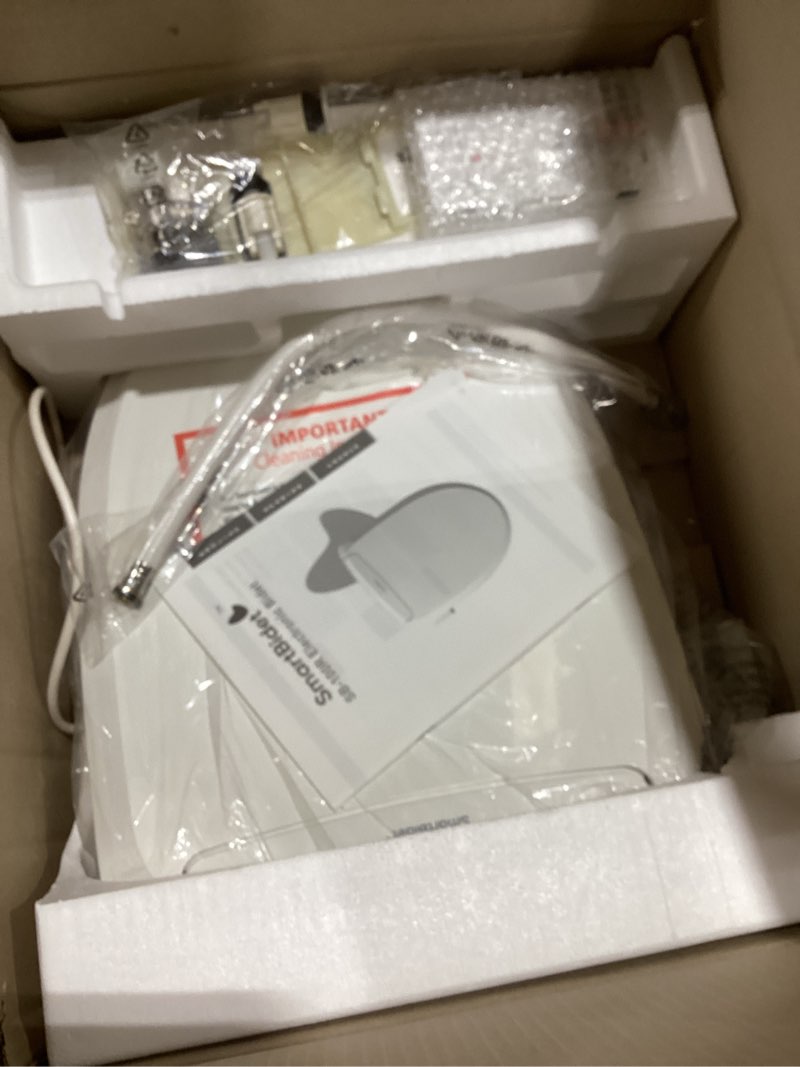 Condition photo showing Good Condition for smartbidet® sb-100r electric smart bidet seat for elongated toilets with remote control, stainless steel nozzle with removable nozzle cap, slim