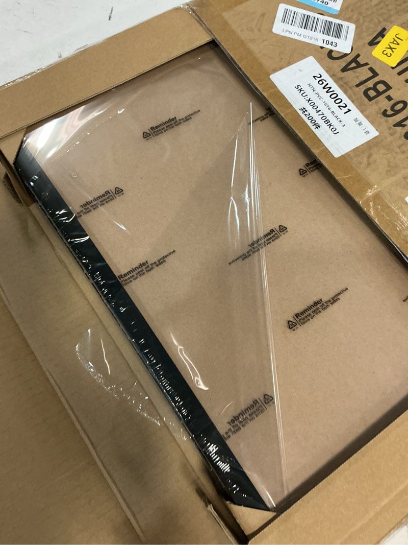 Condition photo showing New/Like New for fxojyvo 16x16 frame set of 3, black picture frame for 16 x 16 square picture poster photo, light weight and high transparent 16 by 16 frame for wall - 3 pack/black/16 x16 3 16x16