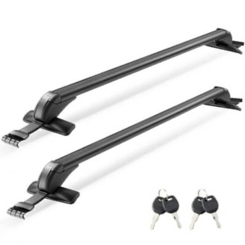 vevor roof rack cross bars, universal fit for naked roofs without raised rails/flush rail/black mold