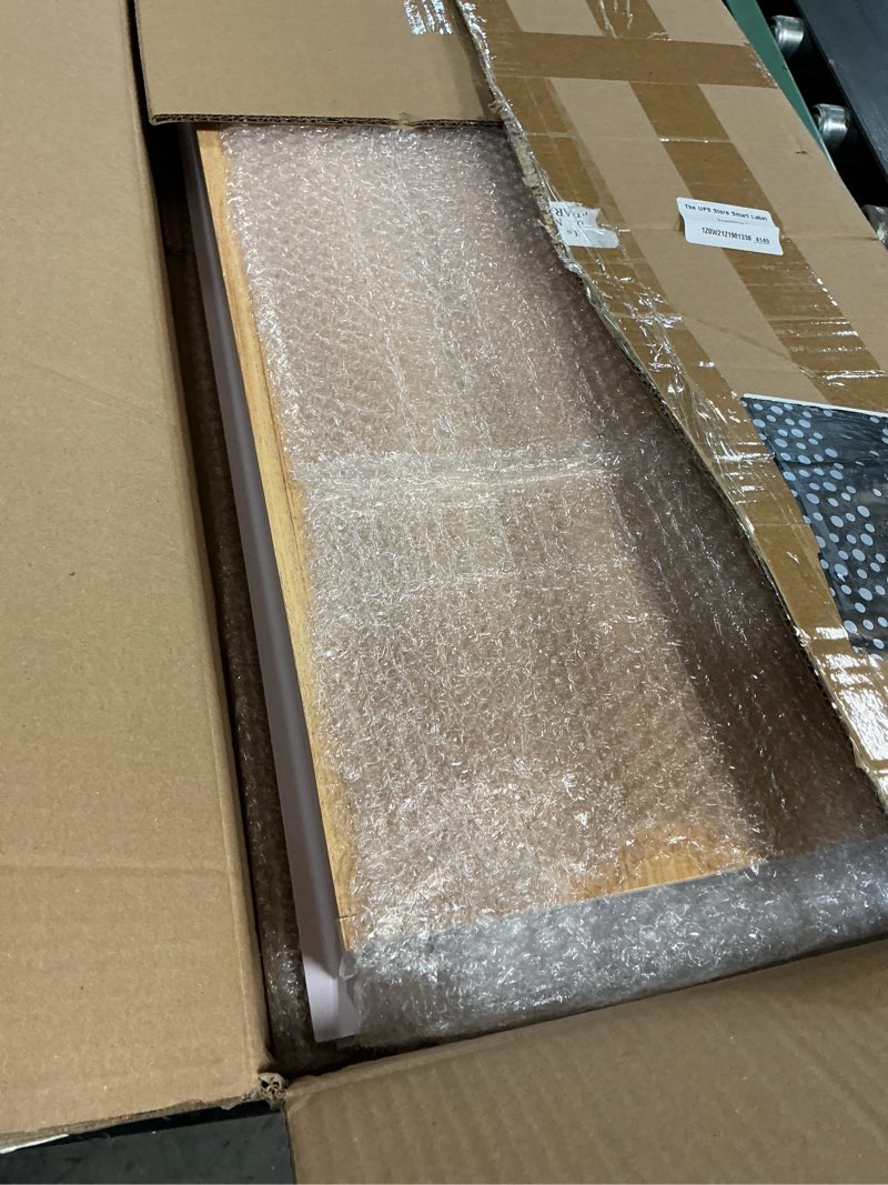 Condition photo showing Good Condition for hoolerry 5 pcs wire shelf covers foamed pvc wire rack covers for removable closet (not wood) pantry shelves for cabinet bathroom kitchen shelving decoration(wood color,27x16inch) 27x16inch wood color