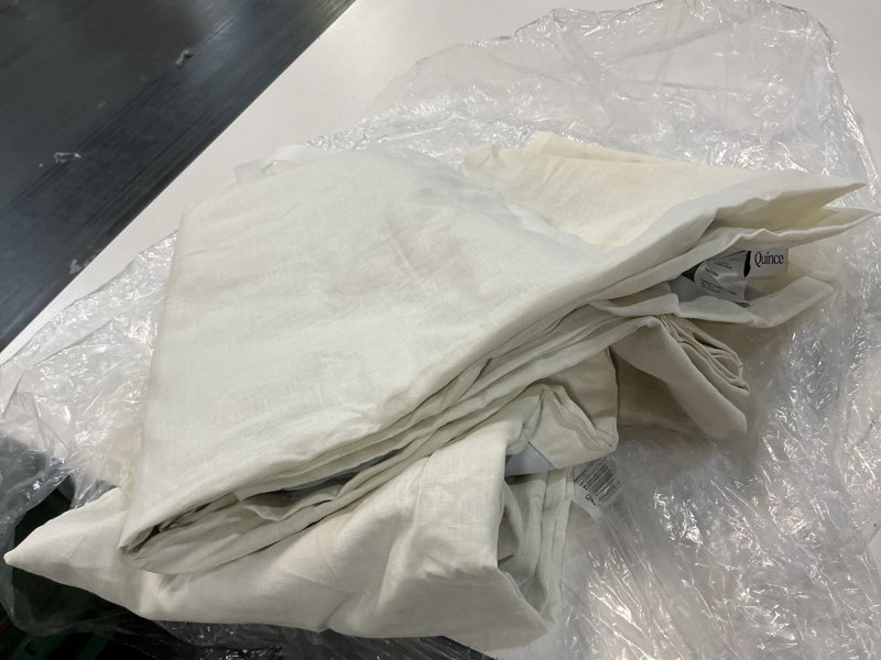 Condition photo showing Good Condition for european linen room darkening curtain, 48x84, ivory (1 panel )