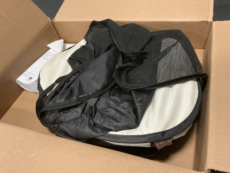 Condition photo showing As Is for Foldable Pet Kitten Playpen, Upgrade Waterproof Portable Dog Cat Playpen Kennel Tent for Small Cat Dog, Retractable Shade Cover with Carrying Case, Indoor Outdoor Use for Small Pet. Brown 03 Large(35.4''×27.5''×23.6'')