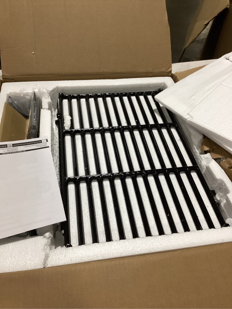 Condition photo showing As Is for spirit e310 grill parts for weber spirit, 17.5" grill grates 15.3" flavorizer bars for weber spirit 300 & gs4 spirit ii 300, spirit e-310 e-315 grills with front control knobs for weber 7638 7636 l2 7638+7636