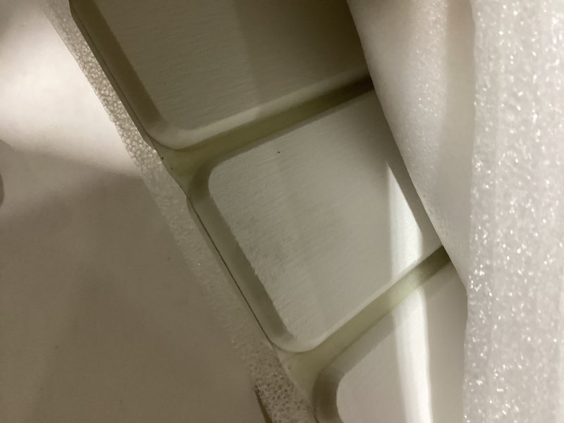 Condition photo showing New/Like New for Large Stone Dish Drying Mats for Kitchen Counter, 24"(L)×16"(W), Fast Drying Collapsible Dish Drying Mat, Eco-Friendly Absorbent Diatomaceous Earth Mats for Dishes Bottles Cups, Match Any Countertop Classic 24" x 16"