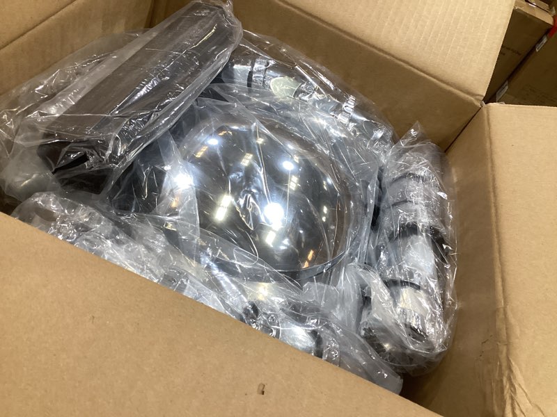 Condition photo showing As Is for youxmoto front axle wheel cover standart hubcap 33mm for semi truck, chrome plated abs plastic, universal fit, 2 pack dome cover: 2 front
