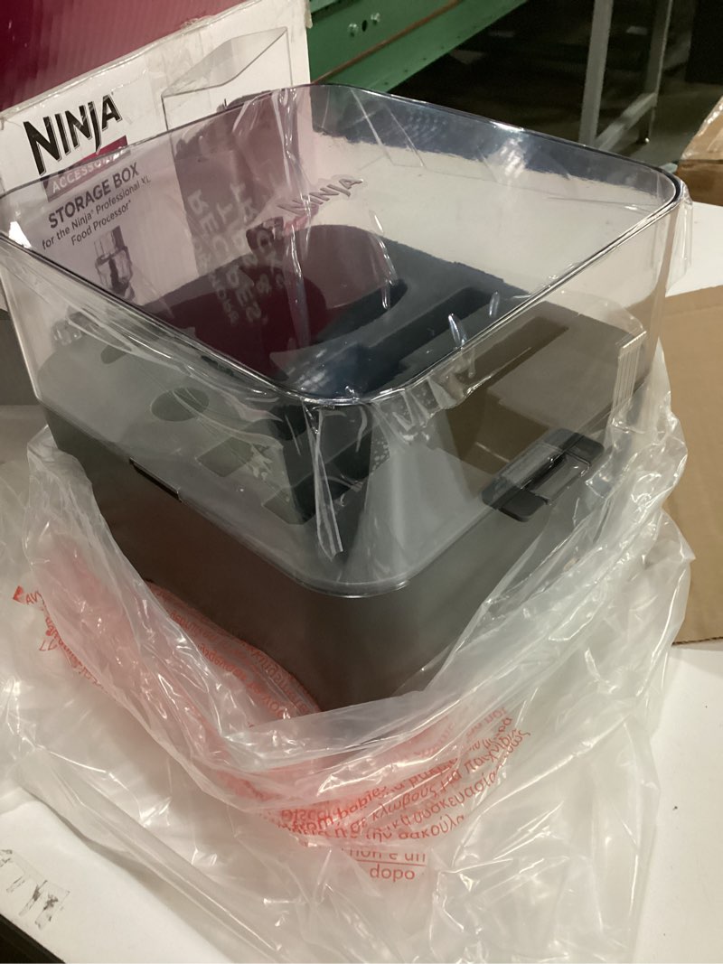 Condition photo showing Good Condition for ninja xsknf70sbx professional xl food processor storage box, (compatible with nf700 ninja food processors : specifically for storing dough blade, chop blade, & discs)., gray