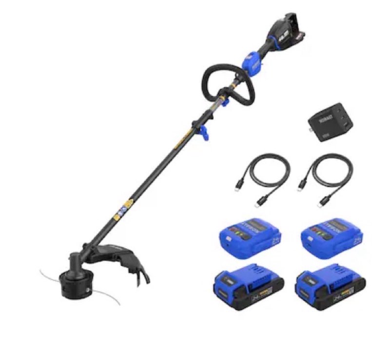 Kobalt 48V MAX (24Vx2) 15-in Attachment Capable Battery String Trimmer Kit,