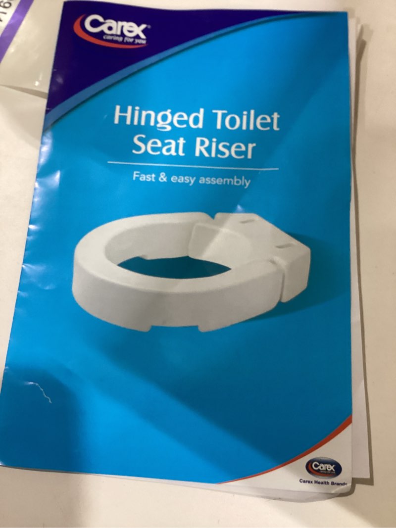  carex hinged toilet seat riser fast & easy assembly