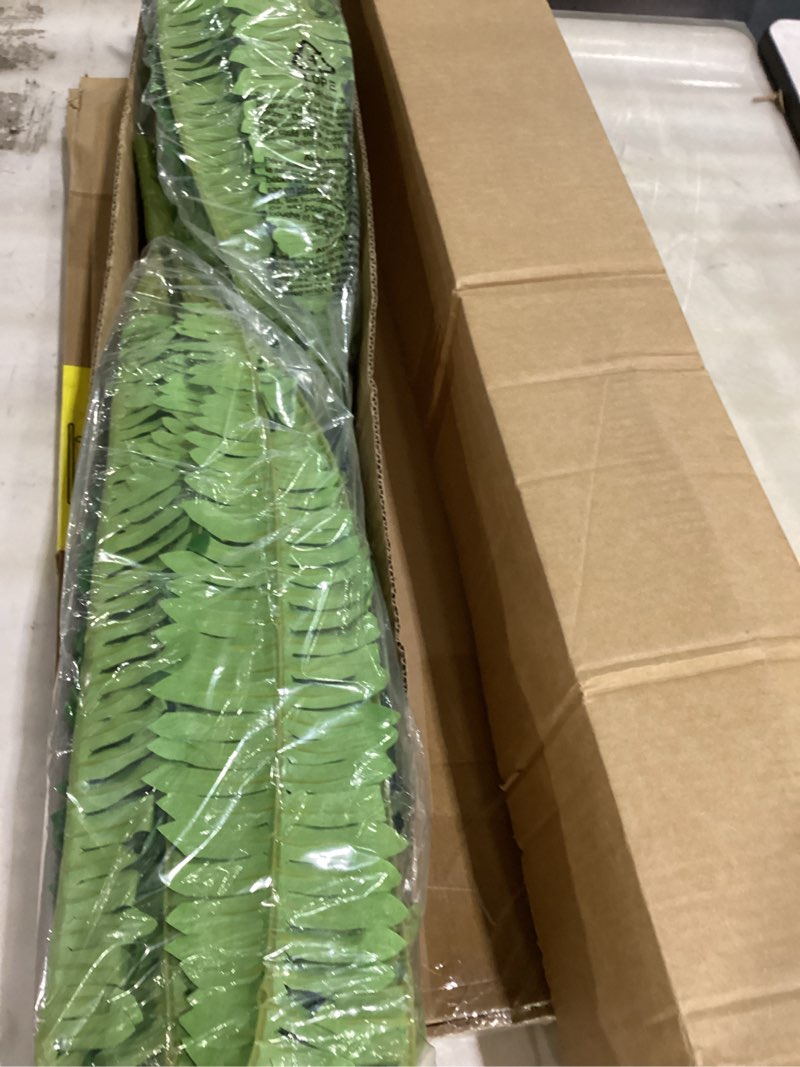 Condition photo showing Good Condition for dkaltm artificial boston fern bush- set of 2 large artificial ferns for outdoors, 45inch large faux ferns, suitable for office & living room decor, 55branches for each bouquet 2 pcs 45"- 55 leaves