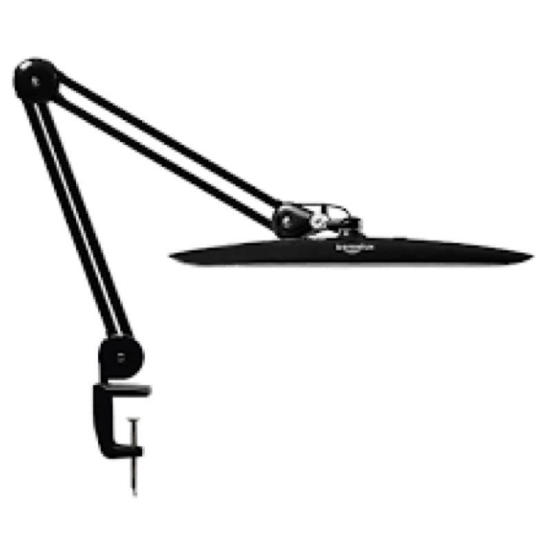 LED Desk Lamp with Clamp, Dimming Task Lamp for Reading Desktop Office Workbench Table Architect Sewing Study Home Craft, Bright 117PCS LEDs, 2200 Lumens 20 Inch Metal Swivel Arm Work Lamp Black