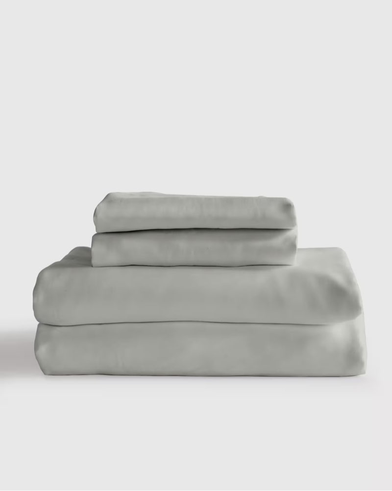 Quince Bamboo Sheet Set color Eucalyptus Queen 