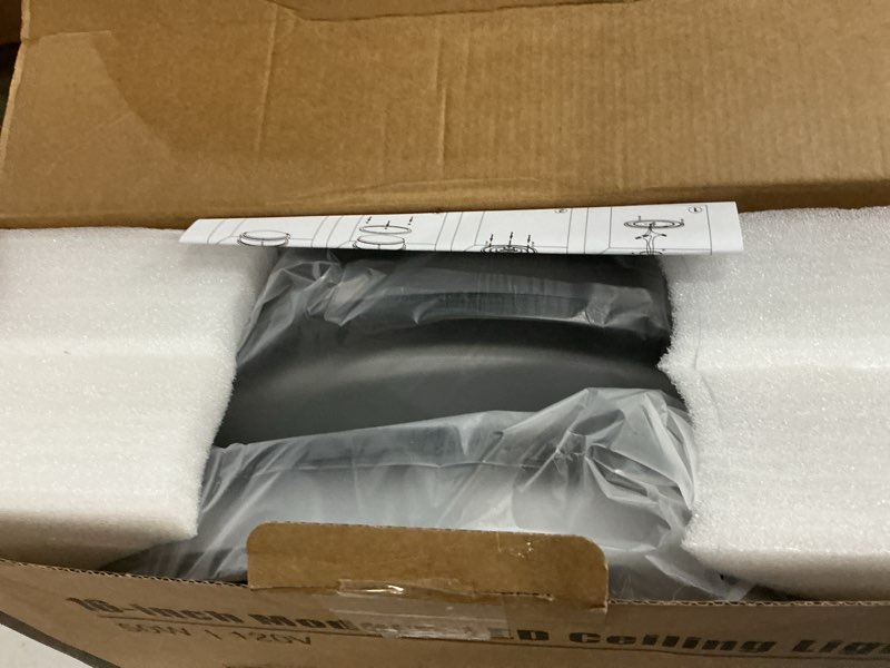 Condition photo showing New/Like New for 16inch led ceiling light fixtures, flush mount light fixtures 50w, 5cct adjustable 2700k 3000k 4000k 5000k 6500k, close to ceiling light for kitchen hallway bathroom kitchen bedroom black 2 packs black 16inch (2 packs)