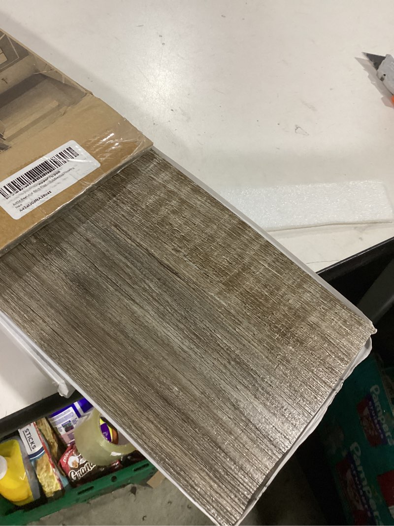 Condition photo showing Good Condition for Art3d Peel and Stick Floor Tile Vinyl Wood Plank 36-Pack 54 Sq.Ft, Old Wood, Rigid Surface Hard Core Easy DIY Self-Adhesive Flooring 36 x 6 x 0.1 inches Old Wood 36