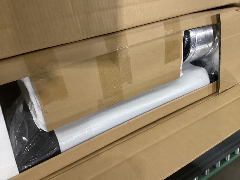 Condition photo showing As Is for Hermitlux Range Hood 30 inch, Wall Mount Vent Hood for Kitchen with Charcoal Filter, Ducted/Ductless Convertible, Black Black-Modern Design